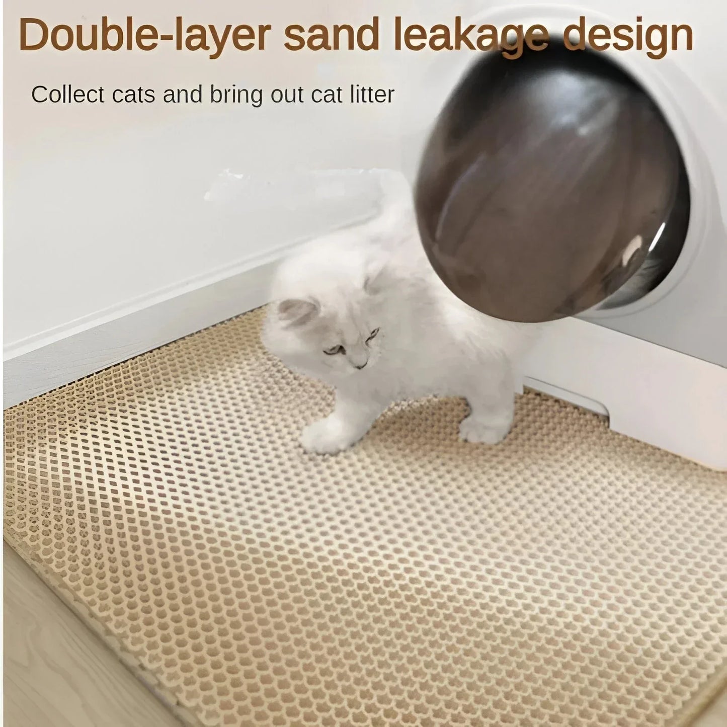 Double-Layer Waterproof Cat Litter Mat 90 x 60 cm (35.4 x 23.6 in) - Non-Slip Washable EVA Pet Pad