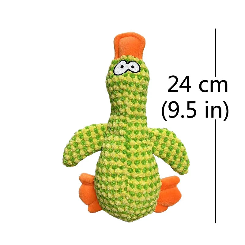 Plush Duck Squeak Dog Toy – Dental Chew for Puppies & Dogs (Small, Medium, Large)