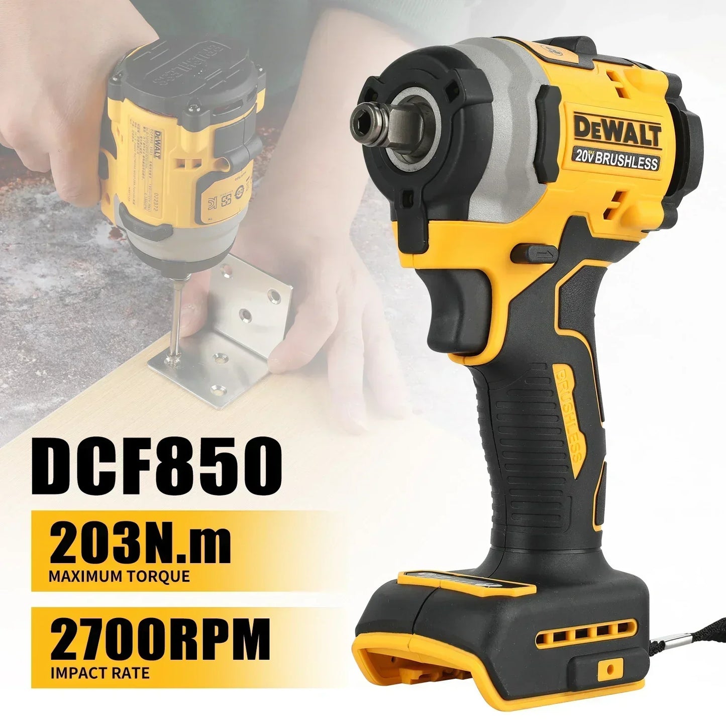 Electric Power Tool Combo Kit — Impact Wrench, Angle Grinder, Polisher and Impact/Hand Drill