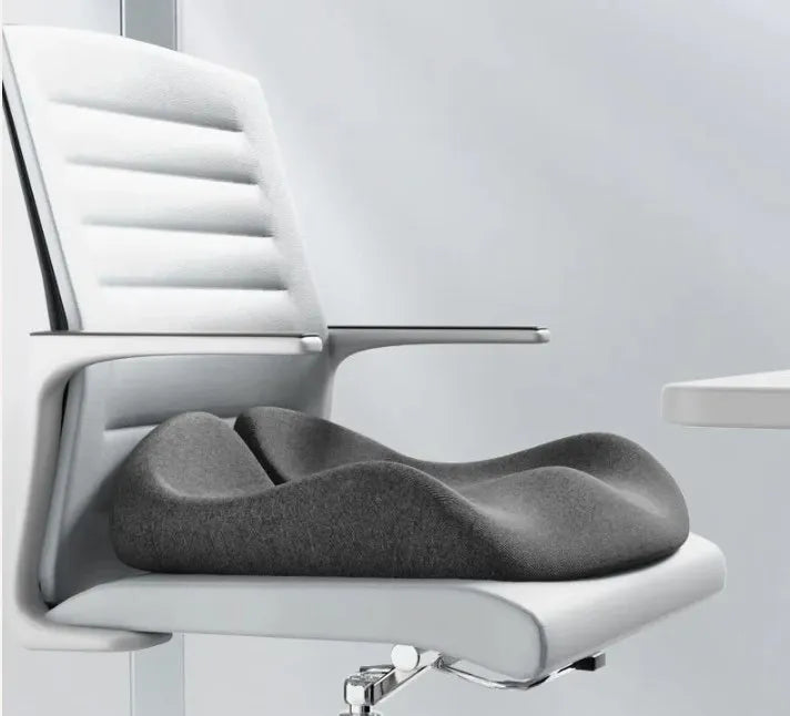 Orthopedic Memory Foam Coccyx Cushion for Tailbone & Sciatica Relief - Non-Slip Seat Pad for Office Chair and Car