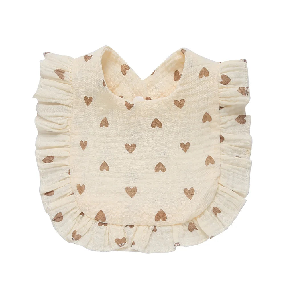 Baby Cotton U-Shaped Waterproof Bibs 28 x 30 cm (11 x 12 in) Cartoon Drool Saliva Scarf Burp Cloths, Unisex Feeding