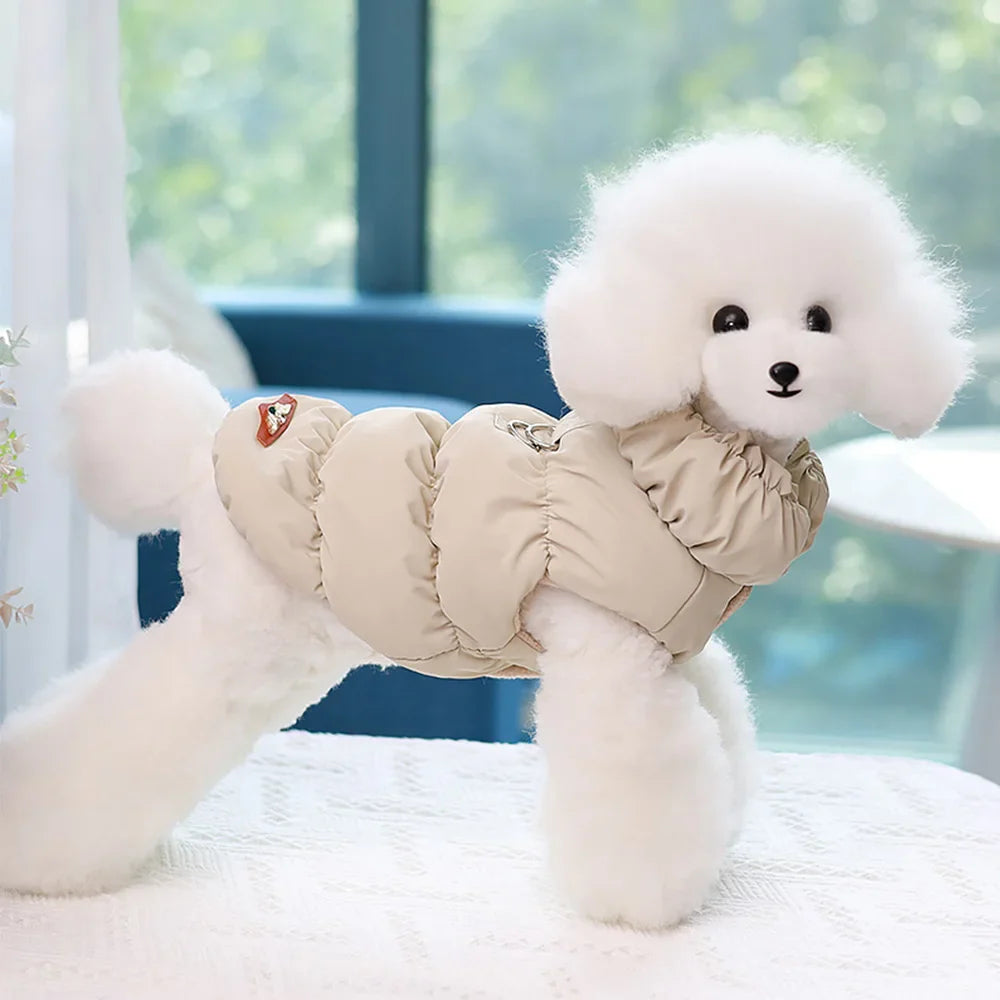 Padded Winter Pet Coat - Warm Windproof Jacket Vest for Small & Medium Dogs and Cats (S/M/L/XL)