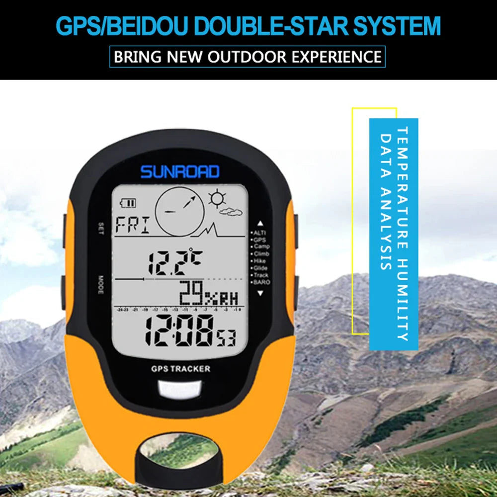 Handheld GPS Altimeter Barometer Compass for Hiking, Camping & Fishing - Portable Outdoor Navigation