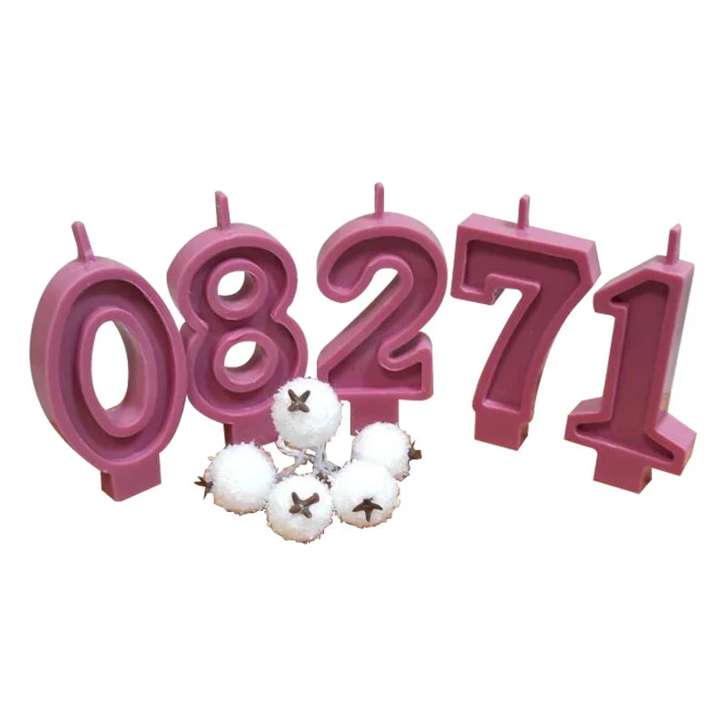 3D Arabic Number Silicone Mold for Birthday Candles, Fondant & Chocolate – Cake Decorating Mold 9.8 x 8.1 x 0.4 in (25 x 20.5 x 1.1 cm)