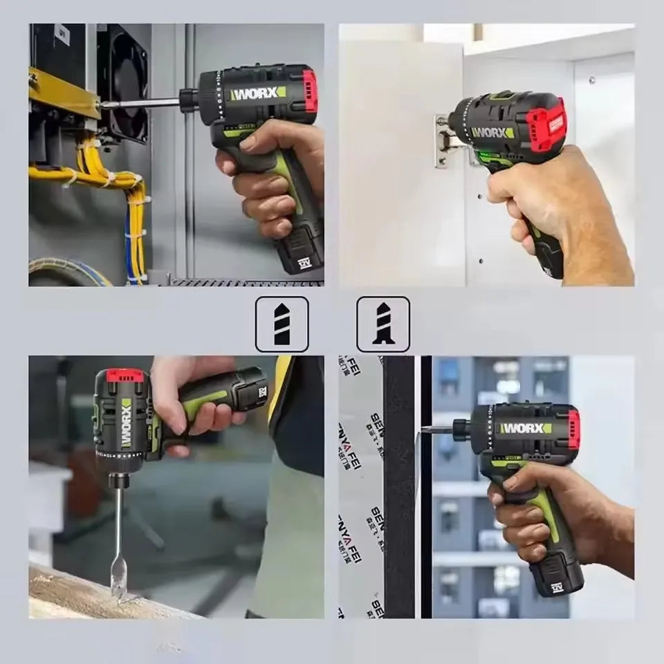 Cordless 12V Brushless Screwdriver 40 N·m Dual Speed Adjustable Torque