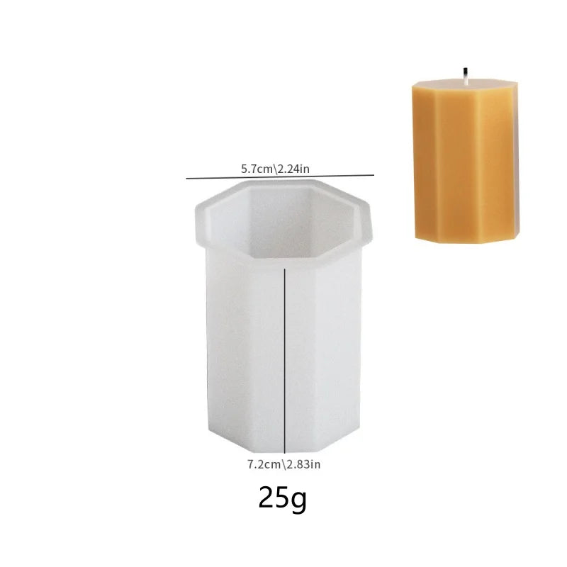 3D Geometric Silicone Cylinder Candle & Soap Mold for DIY Aromatherapy Home Decor