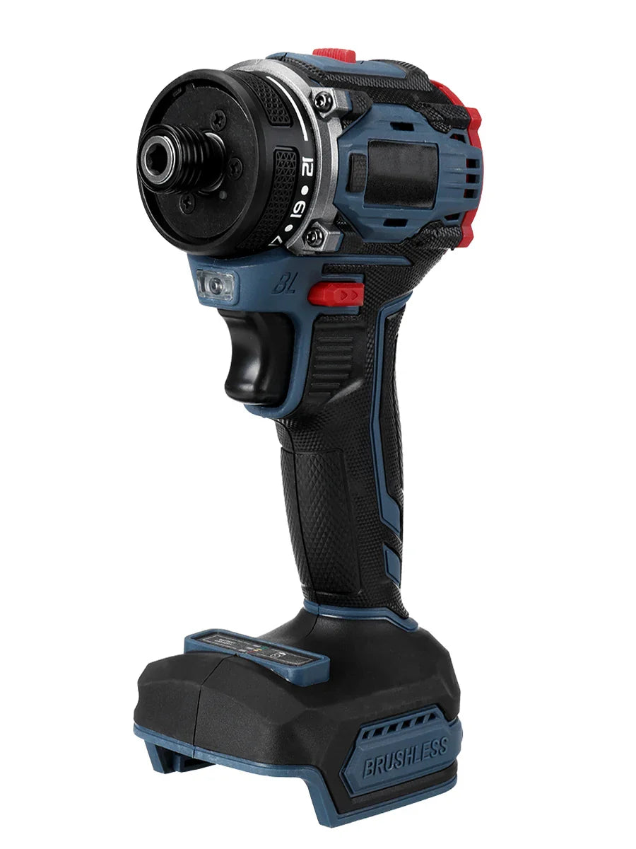 Cordless Brushless Electric Screwdriver 1/4" (6.35mm) 21+1 Gear Two-Speed 0-4000 RPM — 18V Battery Compatible