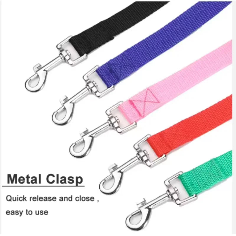 Nylon Long Dog Training Leash – Durable Quick-Release Long Line, 2 cm Wide, Multiple Lengths 4–66 ft (1.2–20 m) for Small to Large Dogs