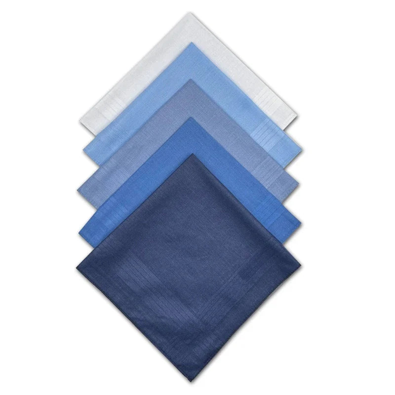 Soft Absorbent Pocket Handkerchiefs - Cotton-Feel 40x40cm (15.75x15.75in) - Solid Color 5pc/15pc Set