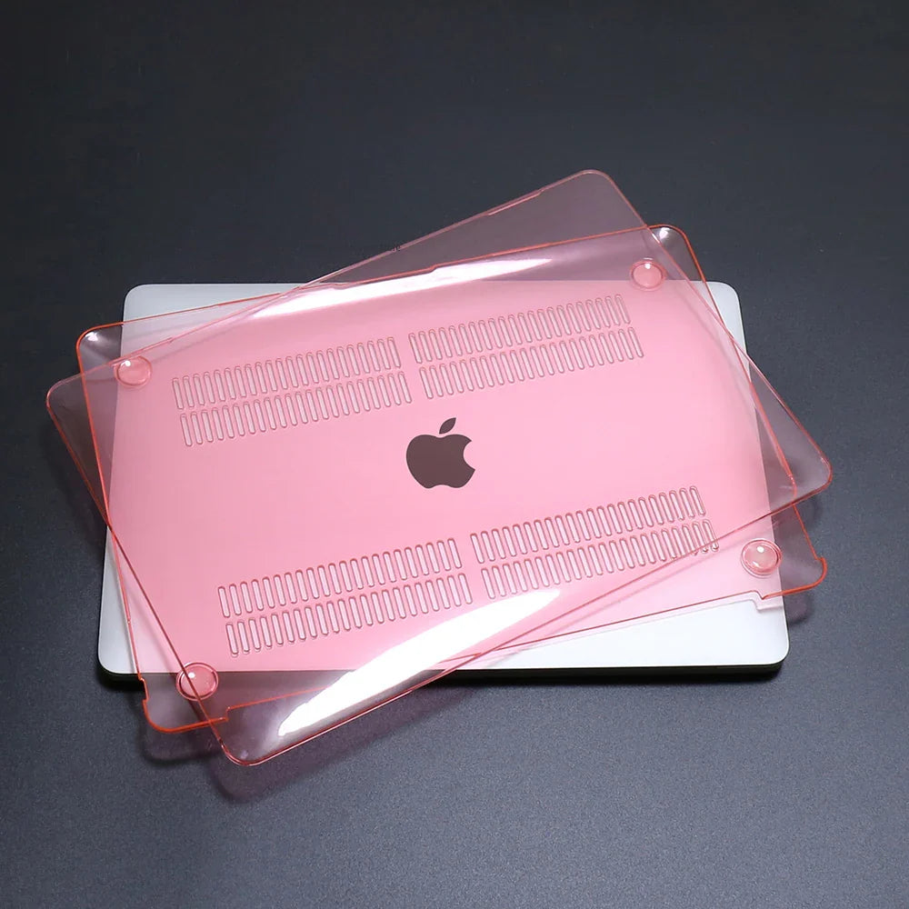 MacBook Hard Shell Protective Case – Fits Air 13-inch (33.0 cm) & 13.6-inch (34.5 cm), Air 15.3-inch (38.9 cm), Pro 14-inch (35.6 cm) & Pro 16.2-inch (41.1 cm) – Snap-On PVC Top & Bottom Cover