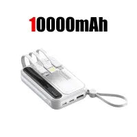 50000mAh 4-in-1 Power Bank Built-in Cables, 120W Fast Charging Digital Display & LED Light