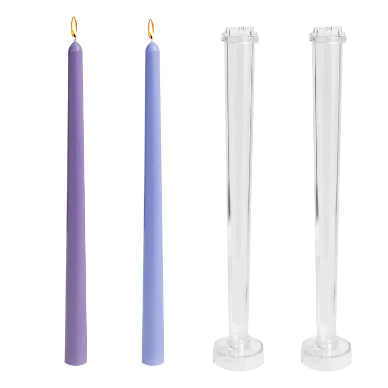 Long Pole Candle Mold 25.5/30 cm (10.0/11.8 in) Plastic DIY Peaked Column Pillar Candle Making Kit