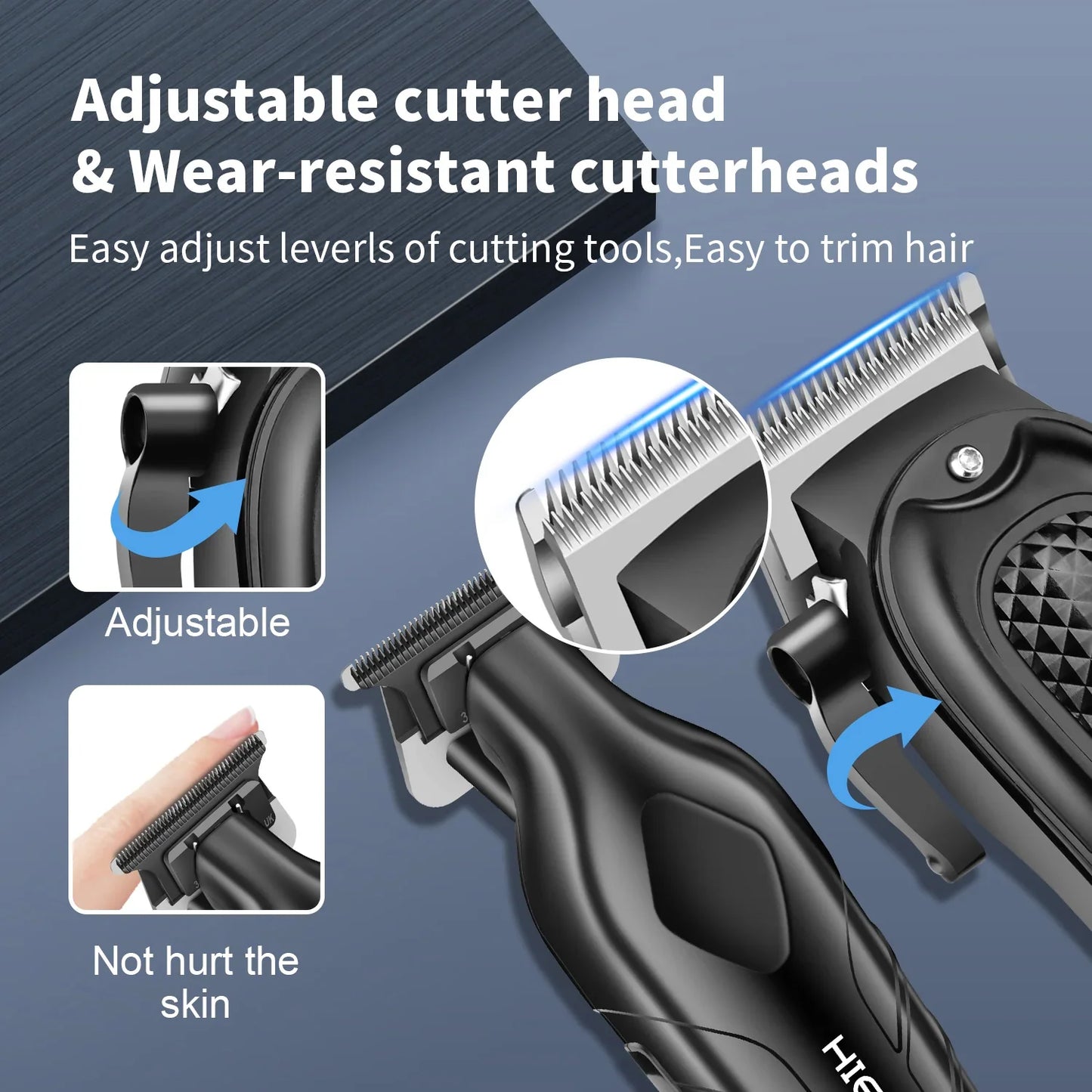 Rechargeable Cordless Electric Hair Clippers & Beard Trimmer Kit for Men – Professional Hair and Body Groomer
