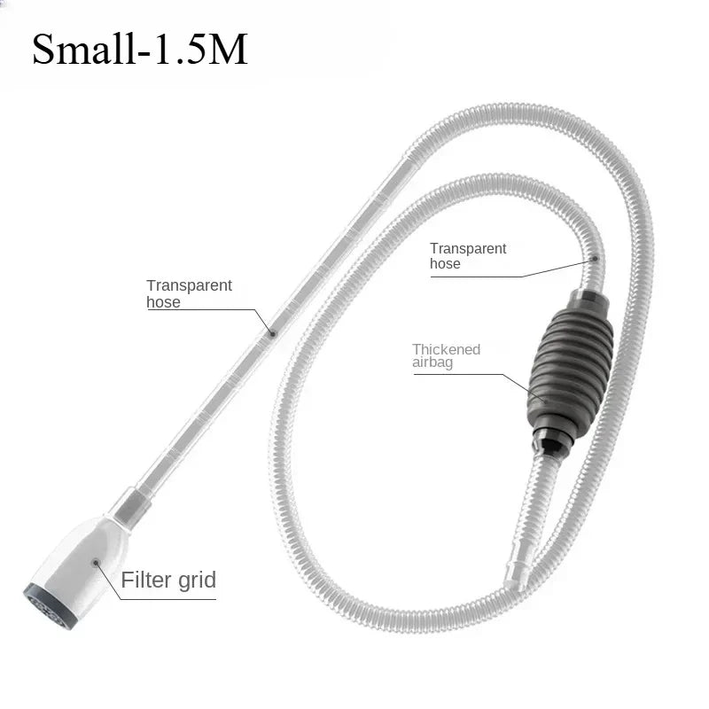 Aquarium Gravel Vacuum Siphon Kit for Large Fish Tanks, Manual Water Change and Sand/Gravel Cleaner with Extension Tube