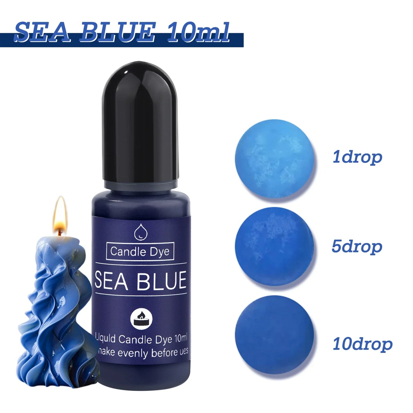 16-Color Liquid Candle Dye Set — 16 x 10ml (0.34 fl oz) Non-Toxic Soy Wax Pigments for Candle & Soap Making