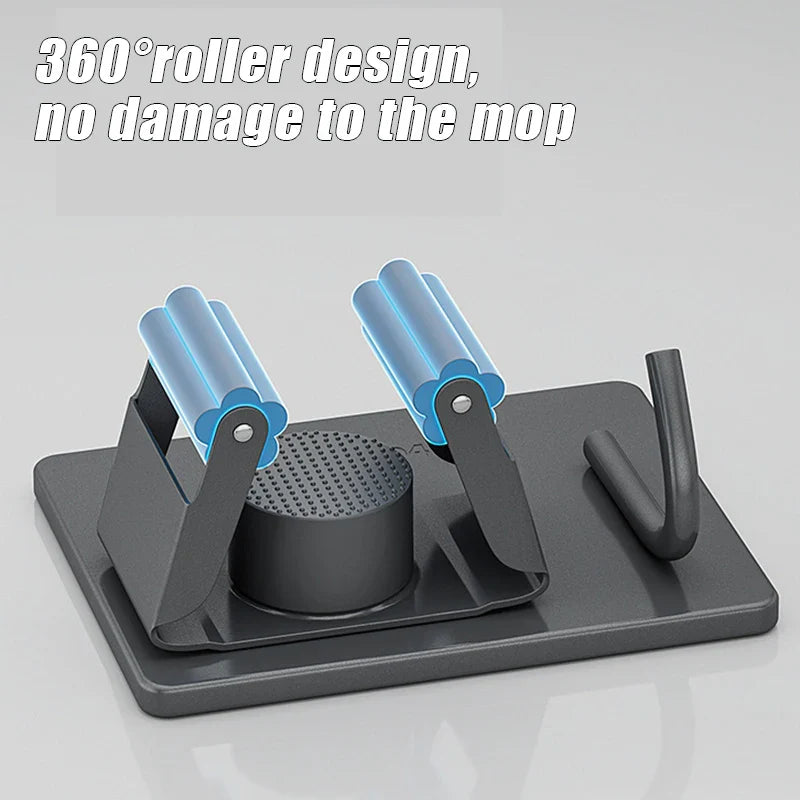 1-3 Pack Stainless Steel Nail-Free Wall Mounted Mop & Broom Holder Waterproof Bathroom Storage Rack