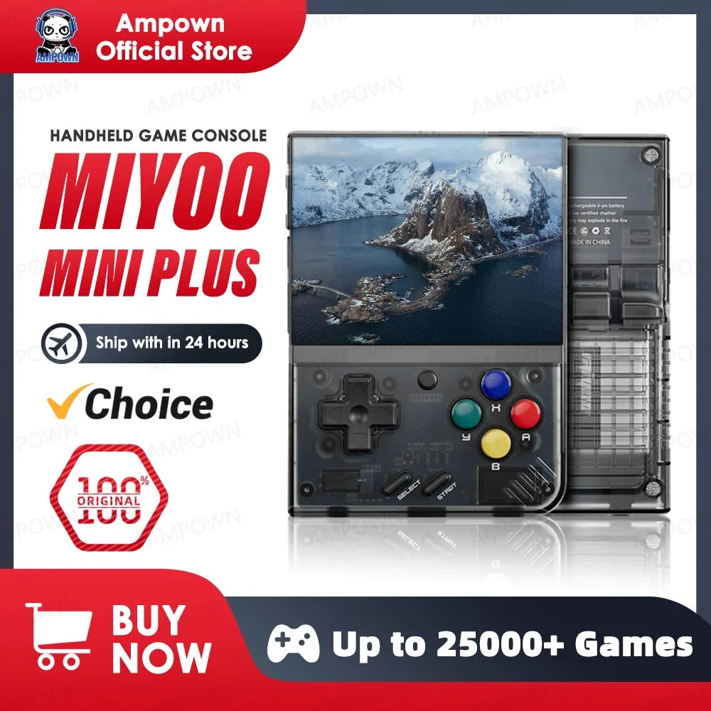 Mini Plus Portable Retro Handheld Game Console 3.5-inch (89 mm) IPS — Linux OS, 25,000+ Retro Games, Up to 128GB Expandable — Kids Gift