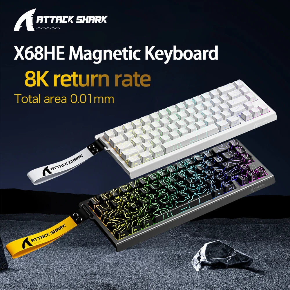 Magnetic Mechanical RGB Gaming Keyboard — 0.01mm Precision, 8000Hz Polling, 128K Scan, 0.125ms Response, Hot-Swap, Multi-Mode
