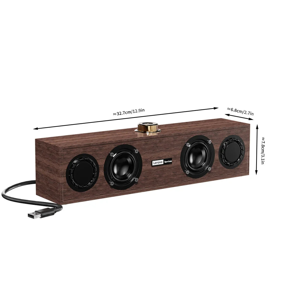 Retro Dual-Mode Bluetooth & Wired Wooden Multimedia Speaker — USB Subwoofer for TV, PC & Mobile