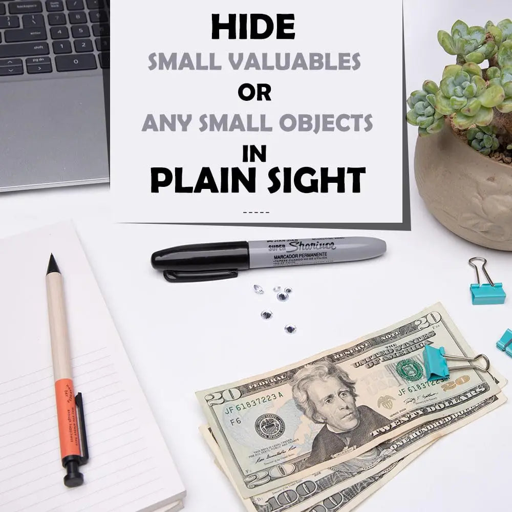 Hidden Diversion Marker Pen - Discreet Secret Stash for Cash, Jewelry & Small Valuables | Gift for Home & Dorm