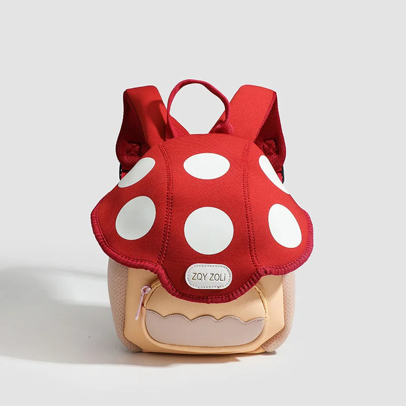 Cute Mushroom Apple Kids Backpack Pink Cartoon Mini Preschool School Bag for Toddlers Ages 3-6