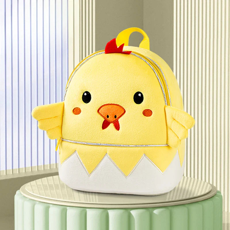 Plush Animal Anti-Lost Backpack for Toddlers & Preschool Kids - Cute Kindergarten Bag