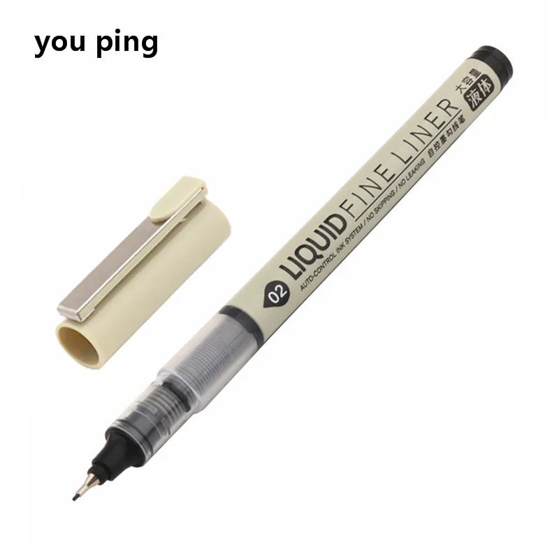 Big Capacity Waterproof Brush Pen Marker - Pigment Ink for Sketching, Comics & Calligraphy - Single