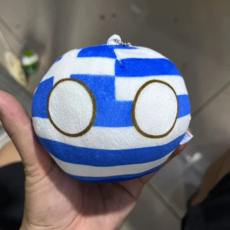 Polandball Countryball Plush Keychain 10 cm (3.9 in) 70 Designs Country Ball Pendant Stuffed Toy for Kids