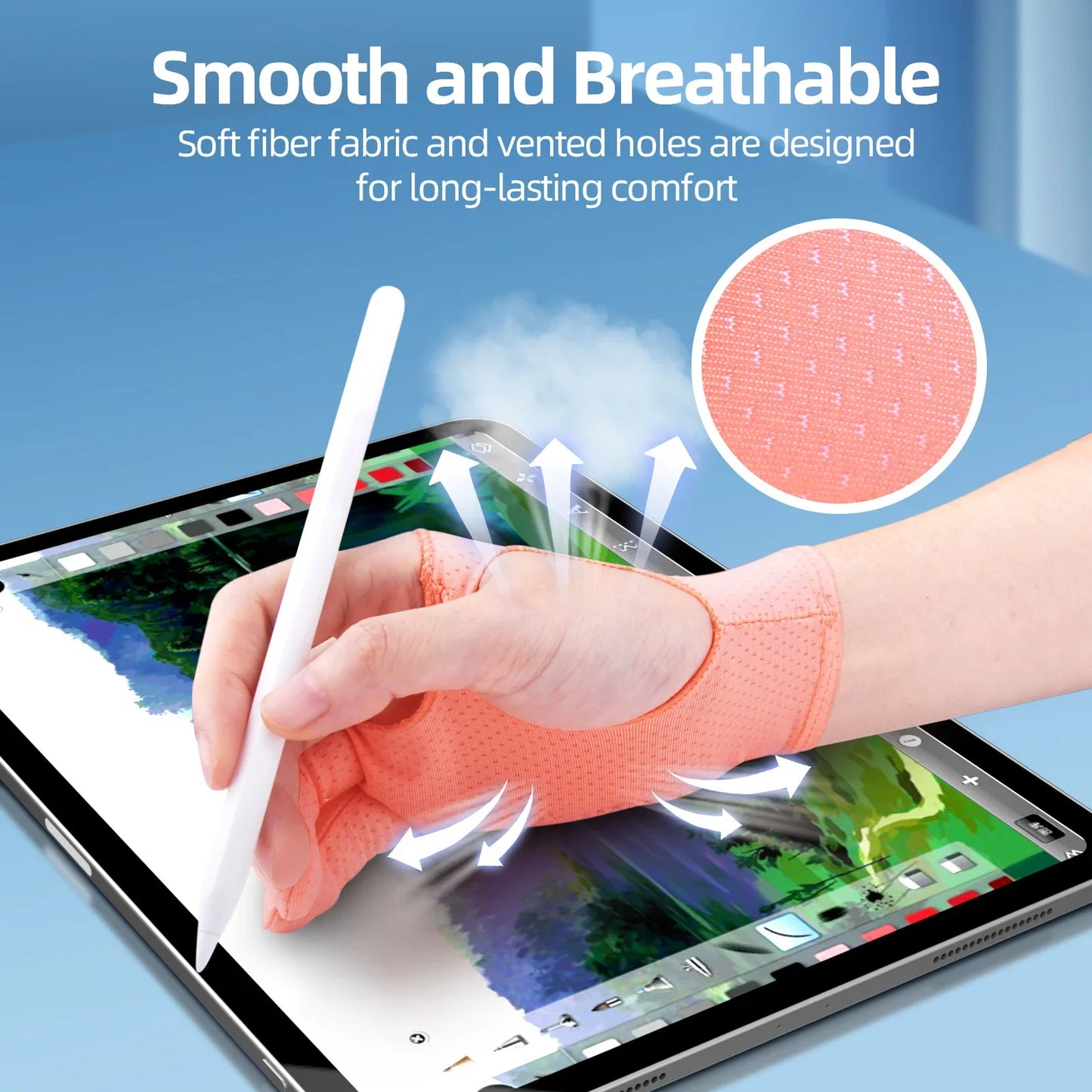 Two-Finger Anti-Fouling Touchscreen Drawing Glove for Tablet and Phone, Anti-Contact Stylus Glove
