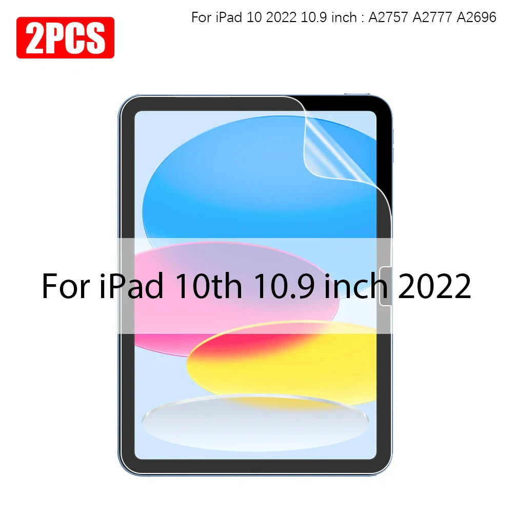 Matte Paper-Like Screen Protector for iPad — 2-Pack Anti-Glare, Scratch-Resistant Film, Pen Writing Feel (13"/33.0 cm, 12.9"/32.8 cm, 11"/28.0 cm, 10.9"/27.7 cm, 10.2"/25.9 cm, 8.3"/21.1 cm)
