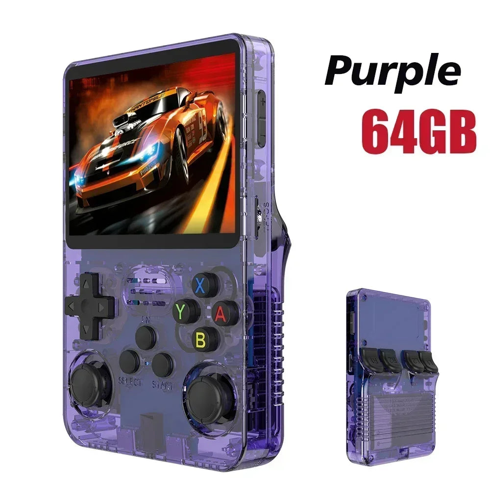 Retro Handheld Game Console 3.5" IPS (8.9 cm) 64GB Portable Linux Player, Preloaded 15,000+ Games, USB-C Charging