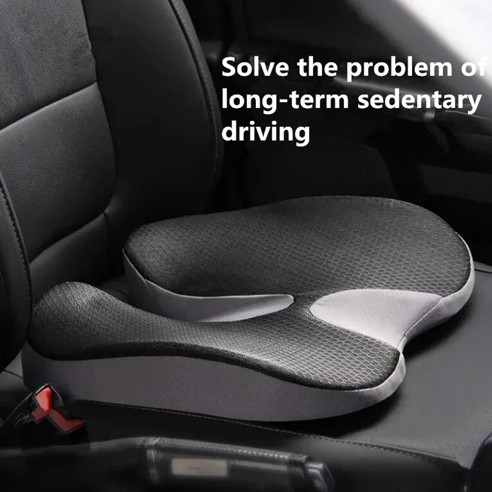 Orthopedic Memory Foam Seat Cushion – Non-Slip Tailbone & Sciatica Relief for Chair and Car