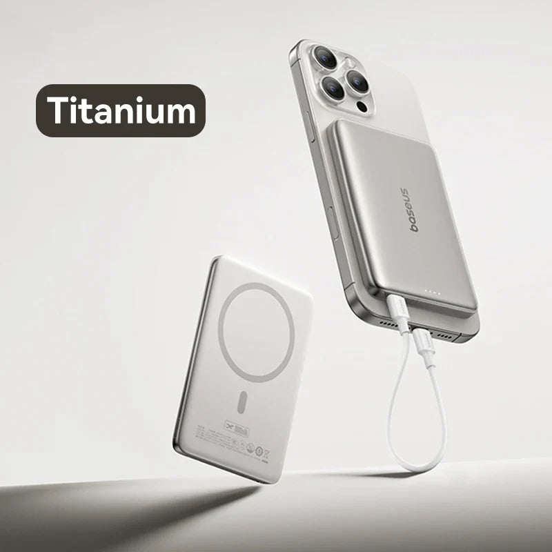Card-Size Magnetic Power Bank 5,000mAh & 10,000mAh — PD Fast Charge 20W / 27W, 15W Magnetic Wireless Charger for Smartphones