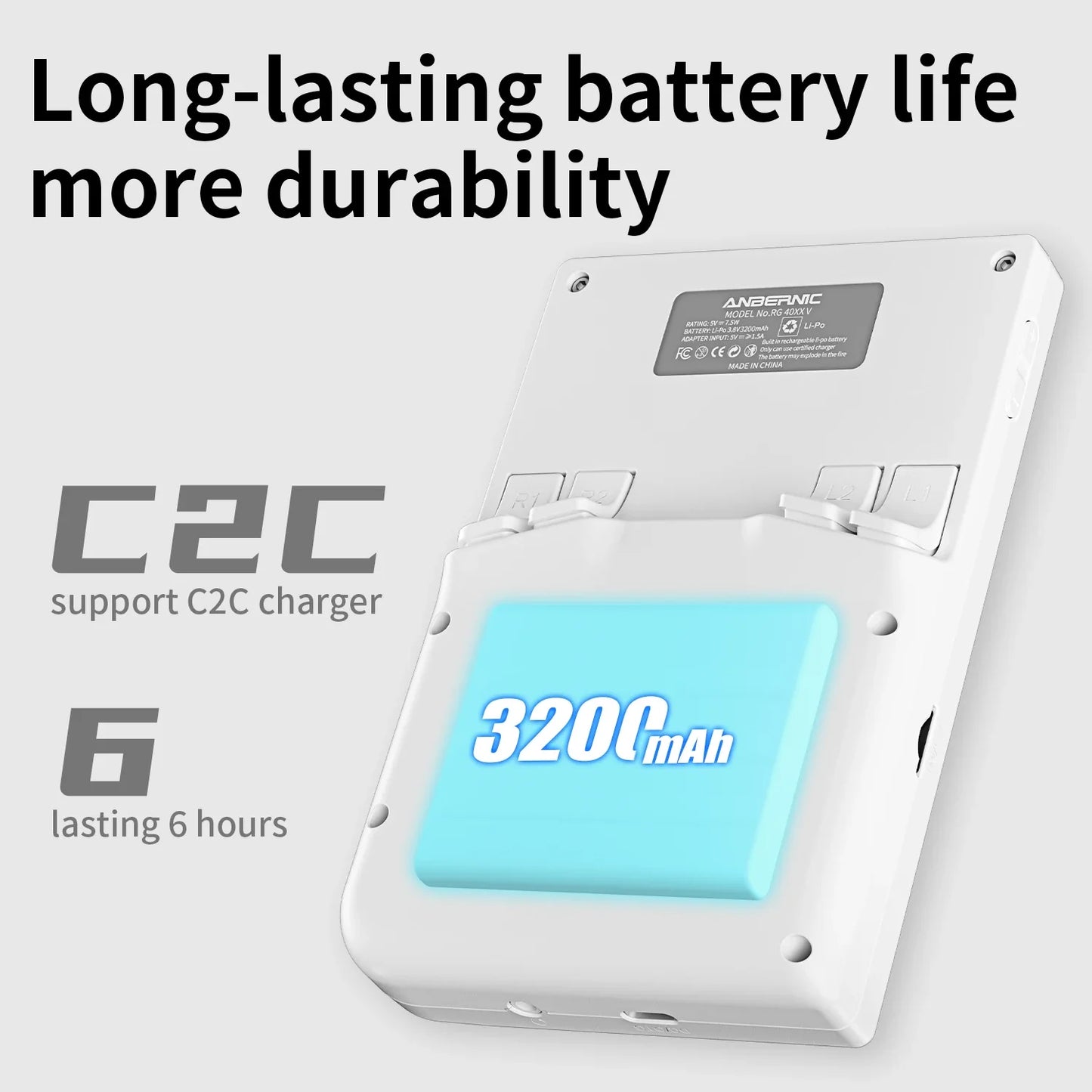 Retro 64-Bit Linux Handheld Game Console 4.0-inch (10.2 cm) IPS Screen, 64GB Storage, 5000+ Games, 2.4/5G WiFi & Bluetooth, Mini HDMI Out, RGB Lighting