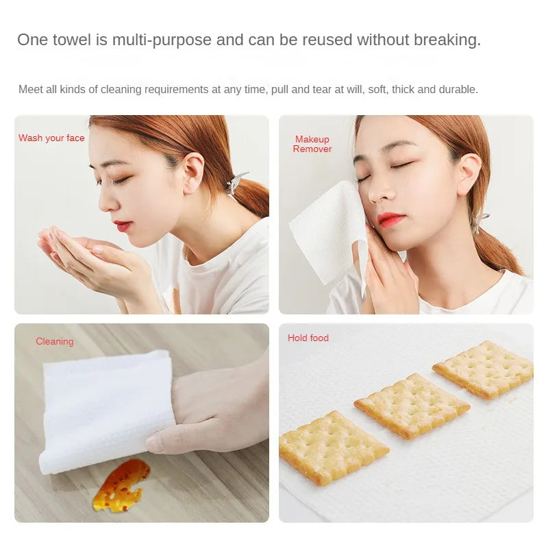 Disposable Non-Woven Hand Towels – Quick-Absorb Cotton Blend for Bathroom & Travel