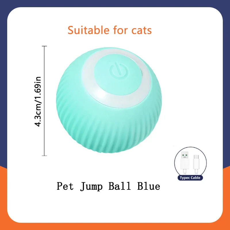 Interactive Rechargeable Pet Ball Toy USB — Automatic Moving Bouncing Ball for Puppies & Kittens, 5.2 cm (2.05 in)
