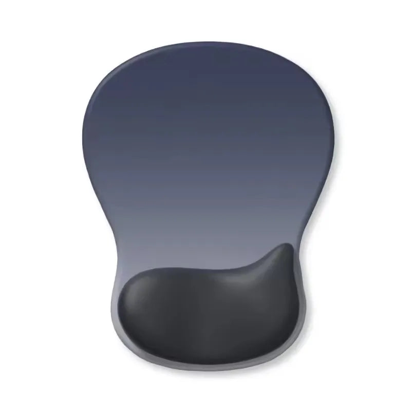 Ergonomic Gel Wrist Mouse Pad — Pain Relief, Smooth Fabric Surface & Non-Slip PU Base