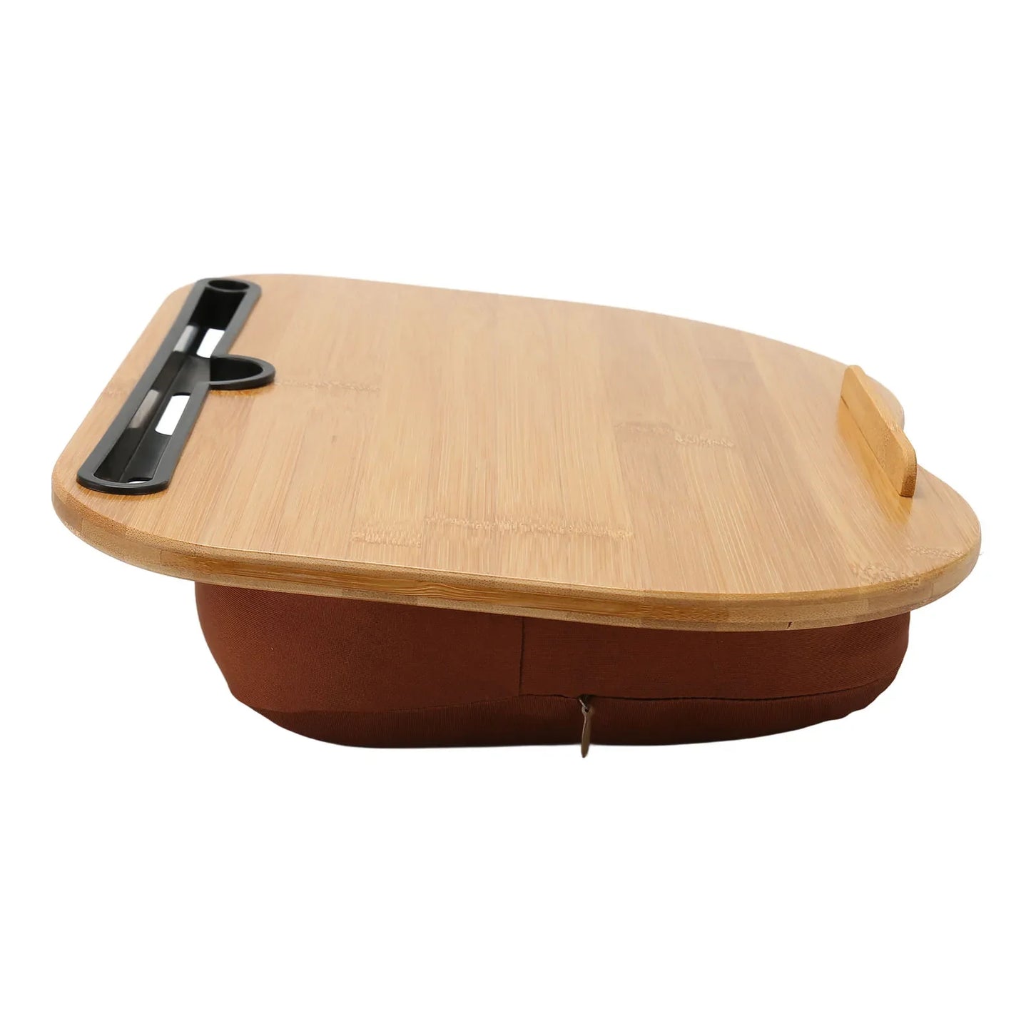 Bamboo Lap Desk with Cushion Pillow — Portable Laptop & Tablet Stand for Up to 15.6-inch (39.6 cm) Laptops