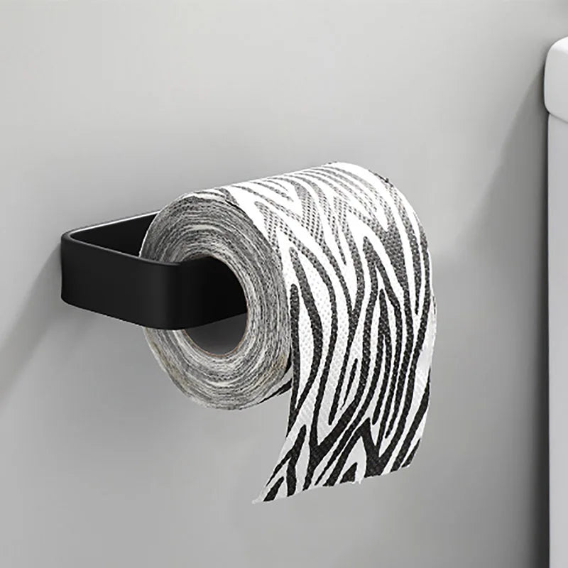 Adhesive Paper Towel & Toilet Roll Holder - Wall-Mount Tissue Dispenser for Kitchen and Bathroom Cabinet Storage