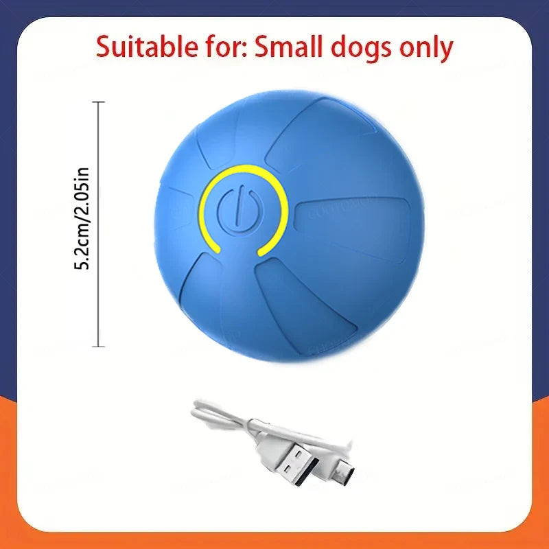 Automatic Interactive Dog Toy Ball USB Rechargeable Rolling Bouncing Chew Toy for Puppies to Large Dogs — Sizes 5.2 cm / 6.7 cm (2.05 in / 2.64 in)
