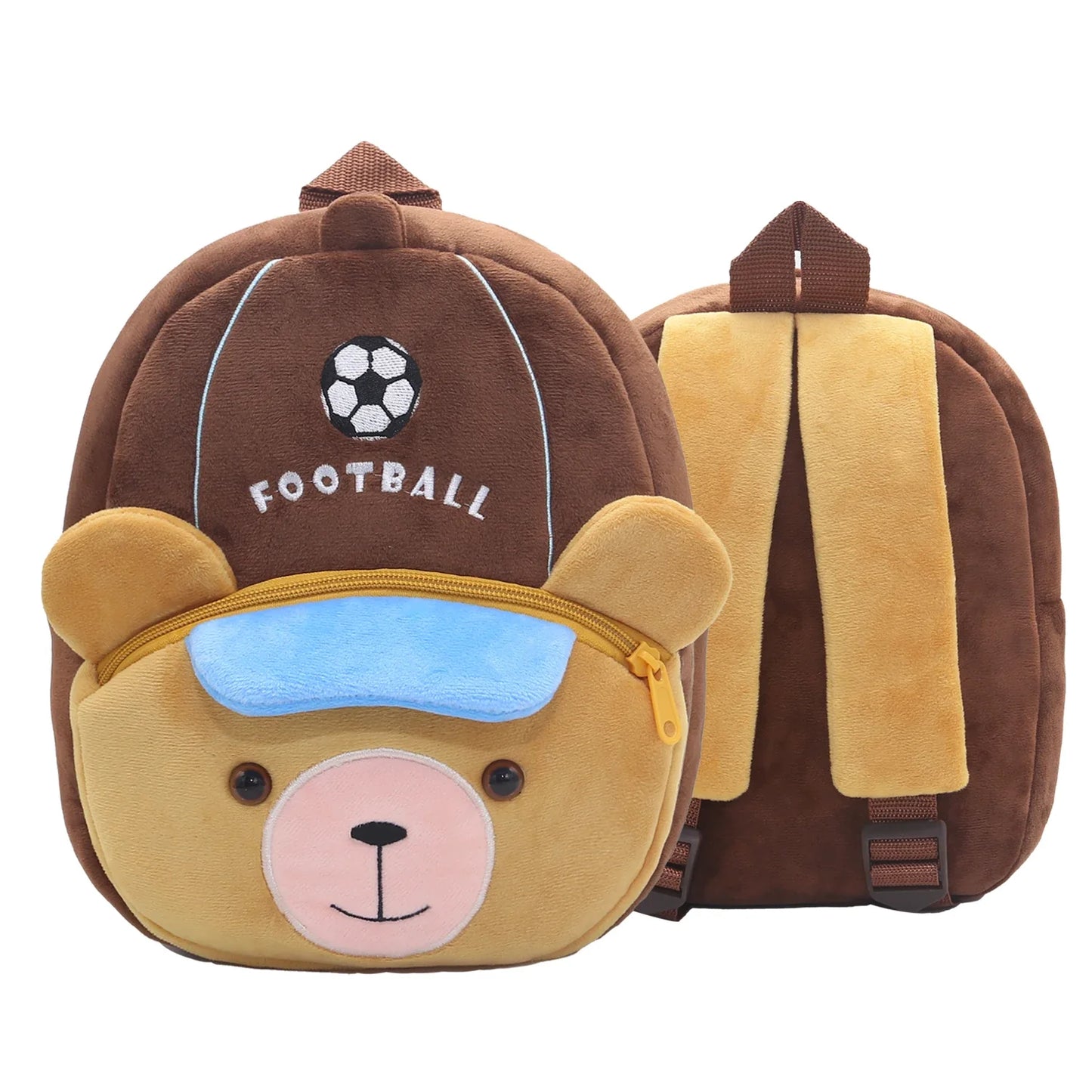 Plush Cartoon Animal Kids Backpack – Toddler & Preschool School Bag Ages 2–6