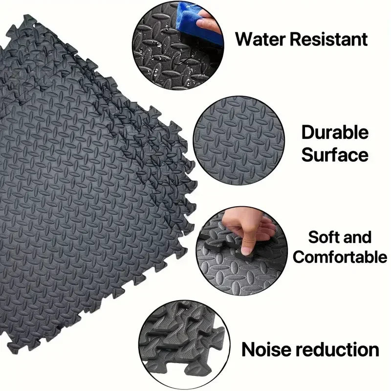 4–20 Pack EVA Foam Activity Floor Mats 30 x 30 cm (11.8 x 11.8 in) – BPA-Free Waterproof Non-Slip Interlocking Kids Play & Home Gym Mats