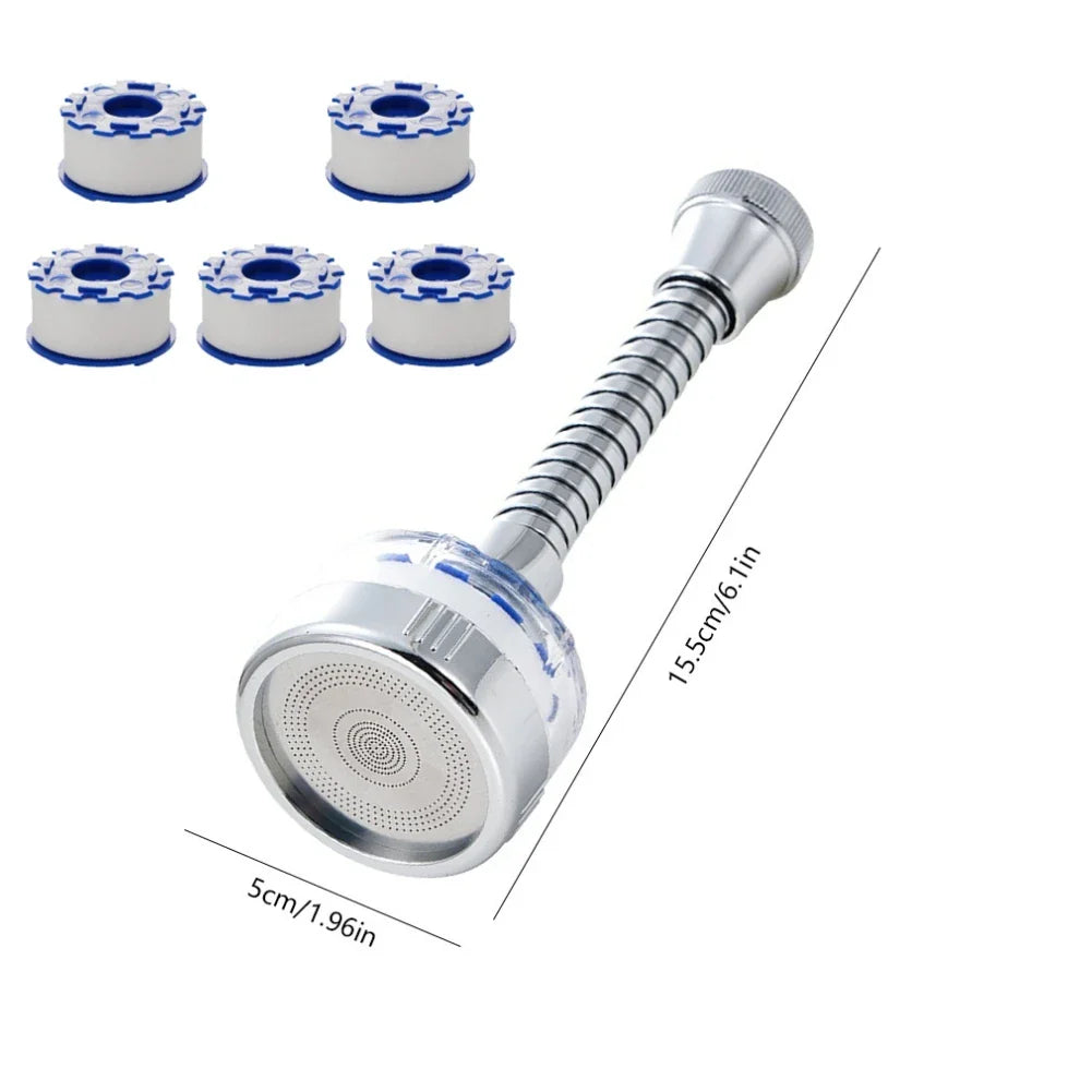 360° Rotating Faucet Water Filter Aerator Extender – Pressurized Kitchen & Bathroom Tap Purifier, Splash-Proof