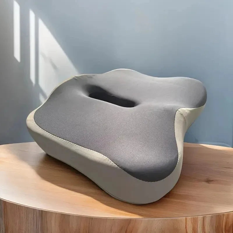 Ergonomic Memory Foam Seat Cushion for Office Chairs and Cars, Posture Support & Tailbone Relief, Non-Slip
