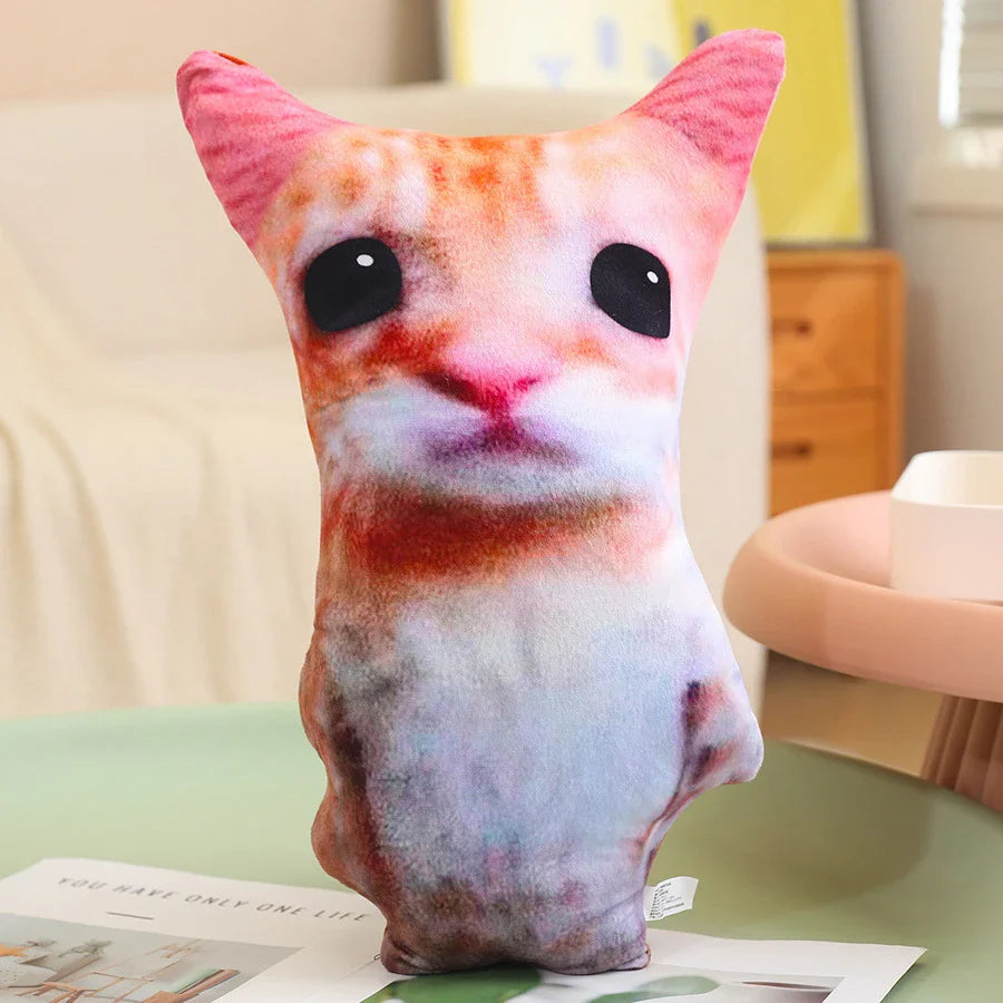 El Gato Wowwow Cat Plush Toy - Cute Simulation Stuffed Animal Collectible for Kids Birthday Gift (20cm/7.9in, 40cm/15.7in)