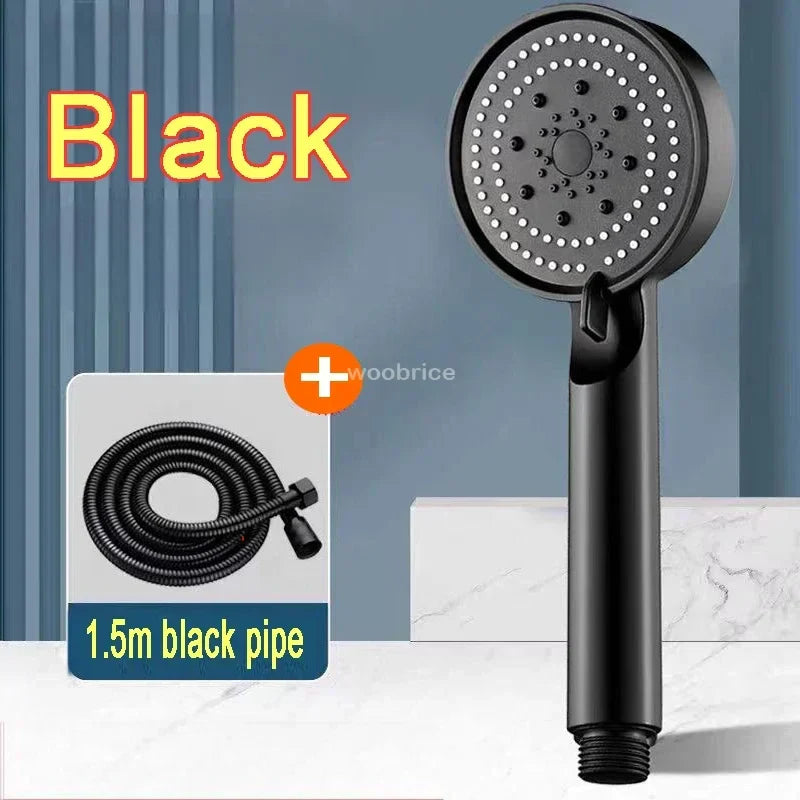 5-Mode High Pressure Handheld Shower Head — Water-Saving G1/2 Universal Silicone Nozzles