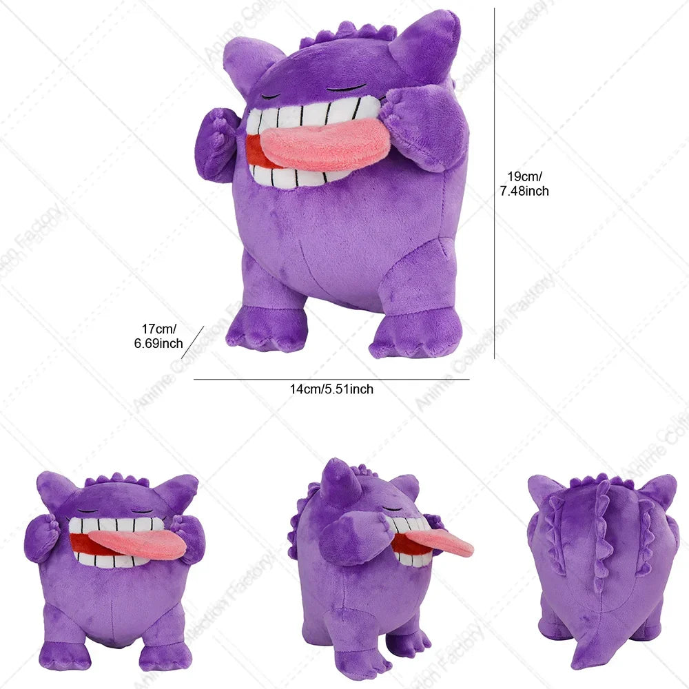 Sleeping Gengar Plush Toy Soft Anime Ghost Monster Peluche Doll Cute Birthday Gift for Kids