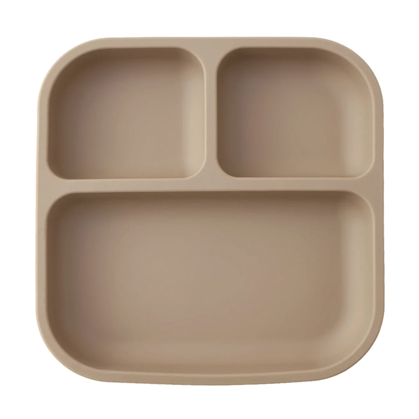BPA-Free Silicone Suction Divided Baby Plate, Leakproof Toddler Meal Tray, Easy-Clean Kids Dinnerware