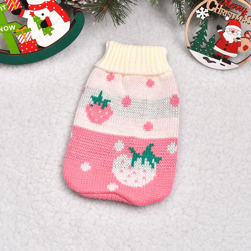 Cute Cartoon Cat Sweater Pullover – Warm Winter Knit Pet Coat for Cats & Small Breeds