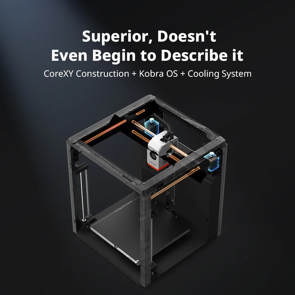 Multi-Color CoreXY 3D Printer — 250×250×250 mm (9.8×9.8×9.8 in), Up to 600 mm/s, Auto-Leveling, Wi‑Fi, ±0.1 mm Precision
